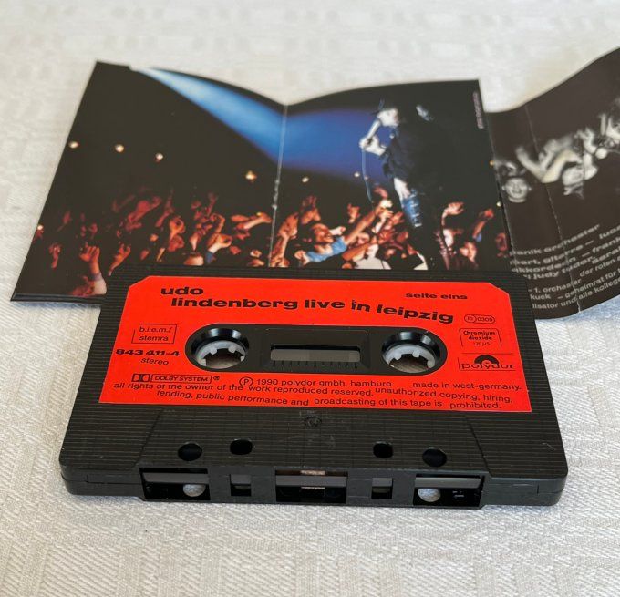 Rare ! Cassette audio vintage Udo Lindenberg Live in Leipzig 1990