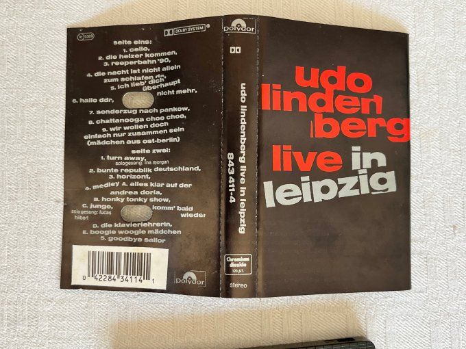Rare ! Cassette audio vintage Udo Lindenberg Live in Leipzig 1990