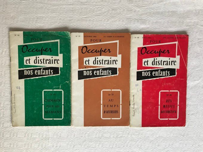 5 Livrets, Occuper et distraire nos enfants, Éditions Studia, années 60, Vintage