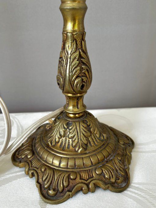 Ancien pied de lampe en Laiton/Bronze massif - Style Néo-classique - 1930/50