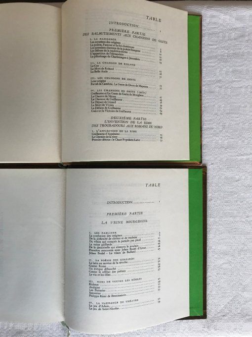 Livres Naissance de la poésie française, en 2 tomes, collection Messidor, Pierre Daix