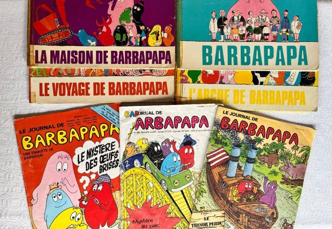 Lot de livres et albums de Barbapapa vintage 
