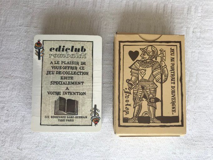 Jeu de cartes, Jeu au portrait d'Auvergne, 17e siècle, Ediclub, Rombaldi, Neuf