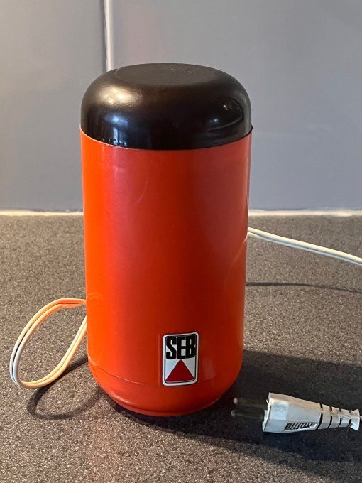 Moulin à café électrique vintage SEB orange des années 70