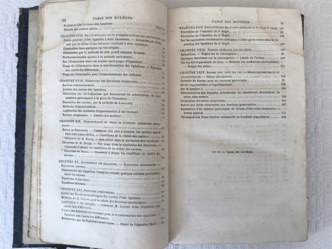 Ancien livre, Leçon d'Algèbre, de Lefebure de Fourcy, cinquieme édition, 1845