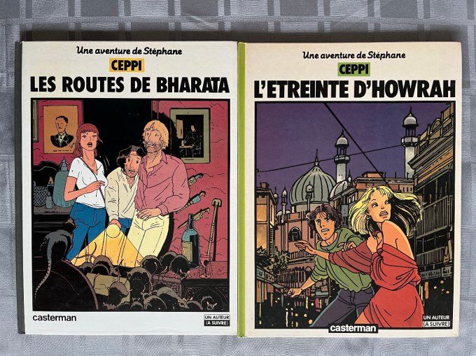Lot de 2 BD Les routes de Bharata et L’étreinte d'Howrah par Daniel Ceppi Casterman, EO 1982 et 1984