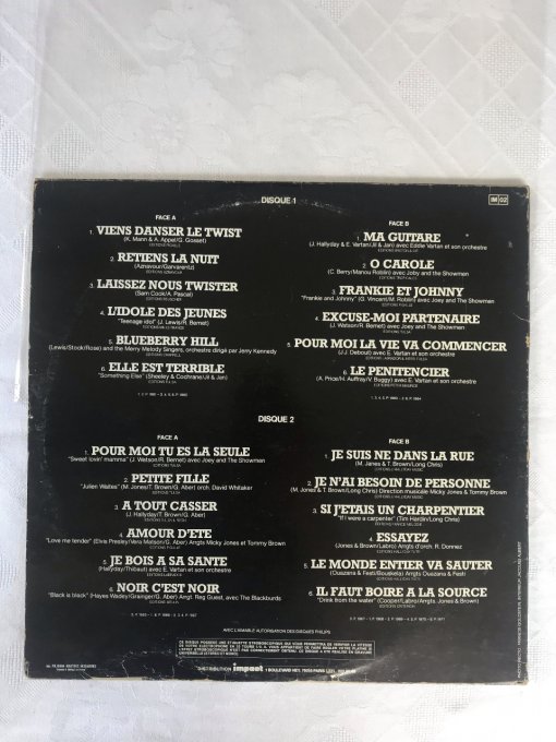 Double disque vinyl johnny hallyday 6995 109, 1977
