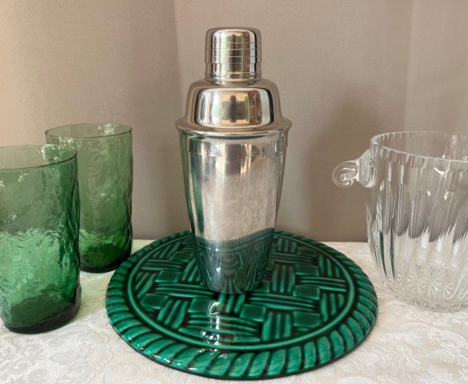 Shaker à cocktail vintage en acier inoxydable 18-8