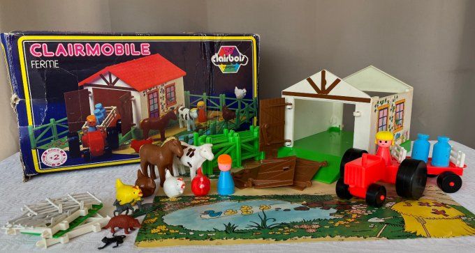 Jeu Clairmobile, la ferme, jouet vintage