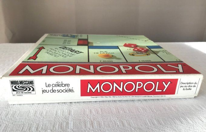 Jeu de société Monopoly,  Vintage 1982 - Petite Boite - Modèle rare, Réf. 560003