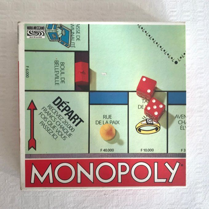 Jeu de société Monopoly,  Vintage 1982 - Petite Boite - Modèle rare, Réf. 560003