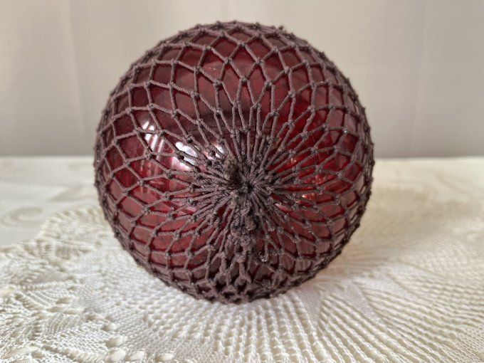 Lampe / Bouée vintage,  flotteur de pêche, boule de verre vintage