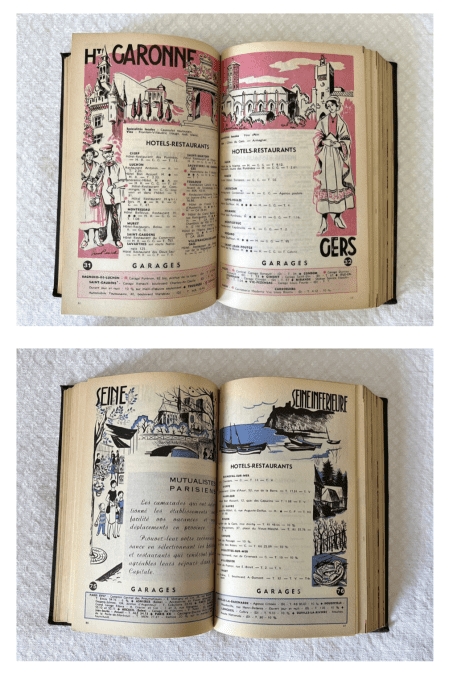 Livre à double sens de lecture, Guide MAAIF 1956 et touristique Alpes du Nord, collection vintage
