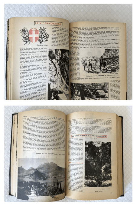 Livre à double sens de lecture, Guide MAAIF 1956 et touristique Alpes du Nord, collection vintage
