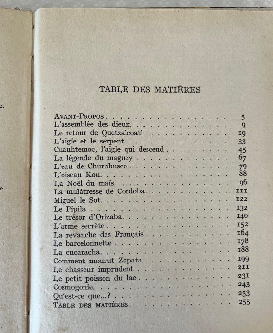 Livre,  Contes et legendes du Mexique, Par-Robert-Escarpit, Édition Fernand Nathan