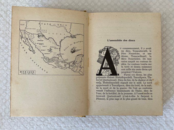 Livre,  Contes et legendes du Mexique, Par-Robert-Escarpit, Édition Fernand Nathan
