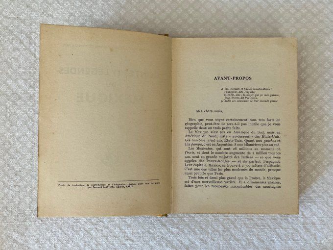 Livre,  Contes et legendes du Mexique, Par-Robert-Escarpit, Édition Fernand Nathan