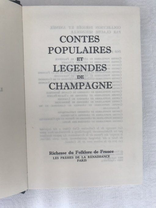 Livre Contes populaires et légendes de Champagne