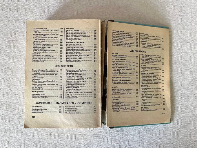 Livre de cuisine vintage, La cuisine familiale  Mariette 1500 recettes, UNIDE, 1974