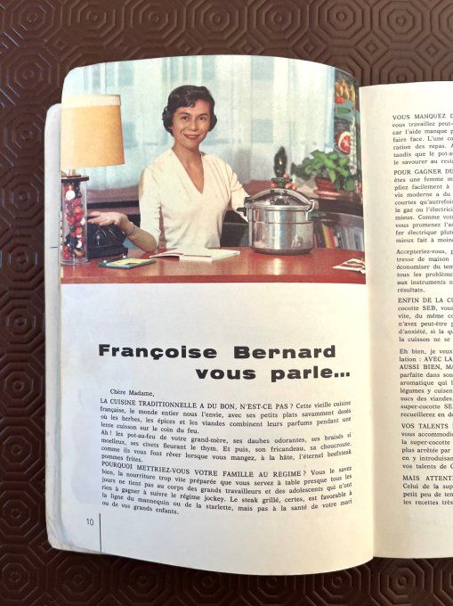 Livre de cuisine vintage SEB,  "Par ici la bonne cuisine" par Françoise Bernard