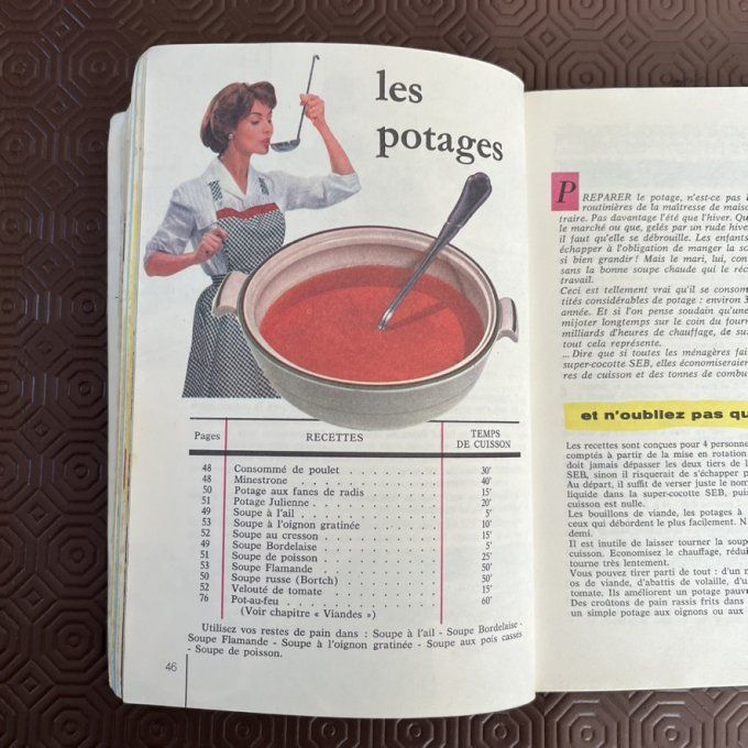 Livre de cuisine vintage SEB,  "Par ici la bonne cuisine" par Françoise Bernard