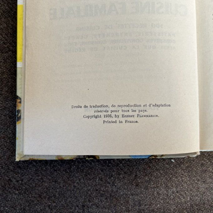 Livre de cuisine vintage Traité de la cuisine familiale H.P. Pellaprat 1963.