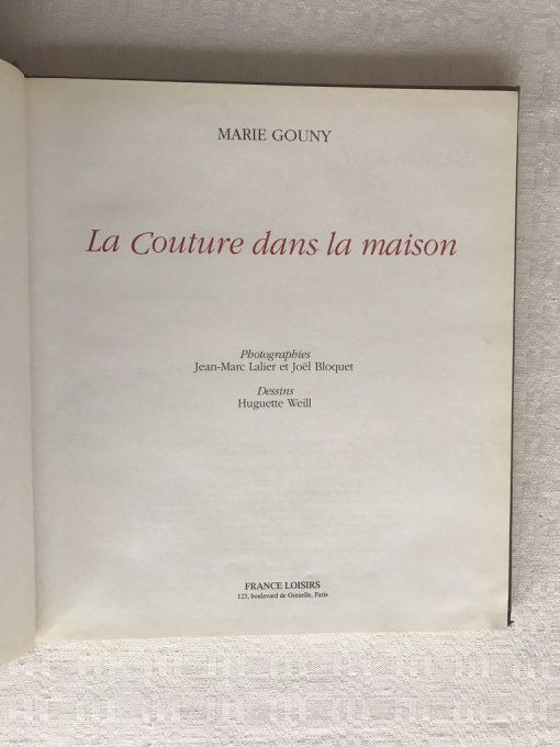 Livre La couture dans la maison de Marie Gouny