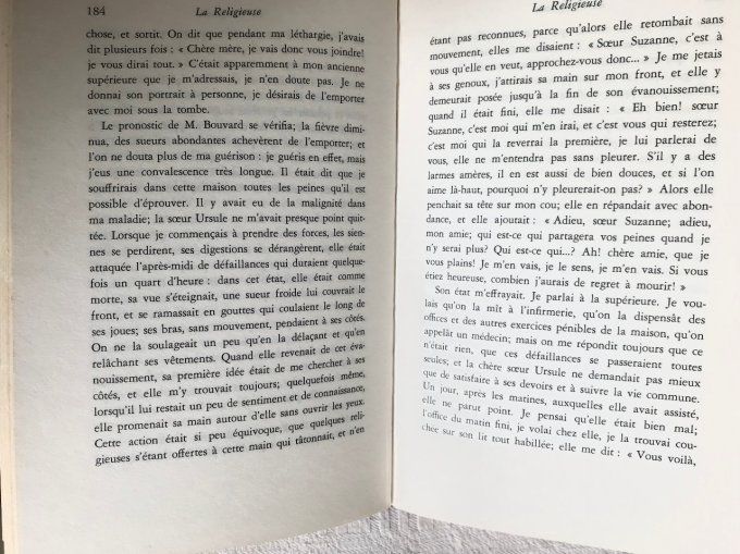 Livre La religieuse, Diderot, Éditions de la Renaissance, numéroté