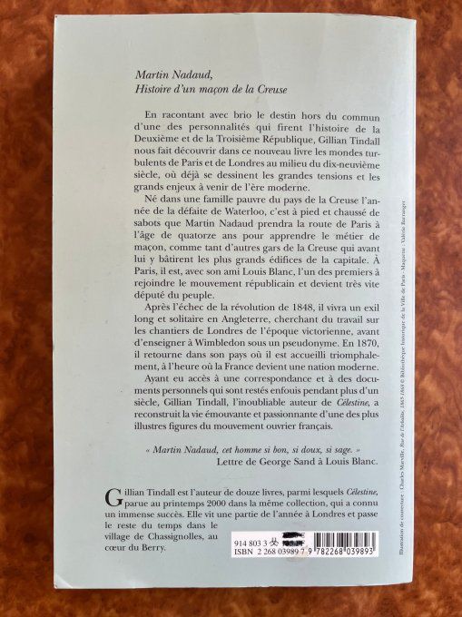 Livre Le Voyage de Martin Nadaud par Gillian Tindall