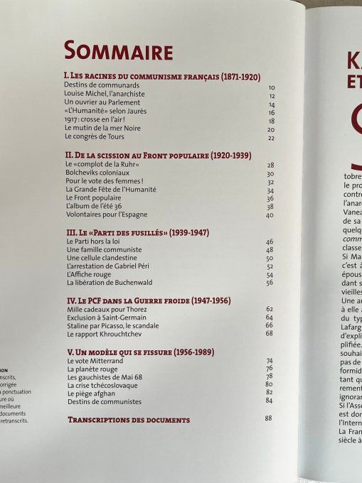 LIvre - Objet, La France rouge : un siècle d'histoire dans les archives du PCF (1871-1989)