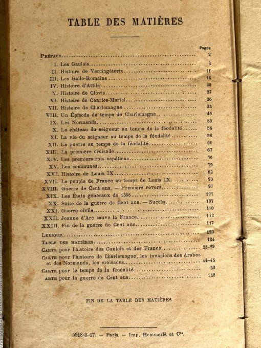Livre scolaire ancien, L'histoire de France, Récits & entretiens familiers, par Ernest Lavisse, 1917