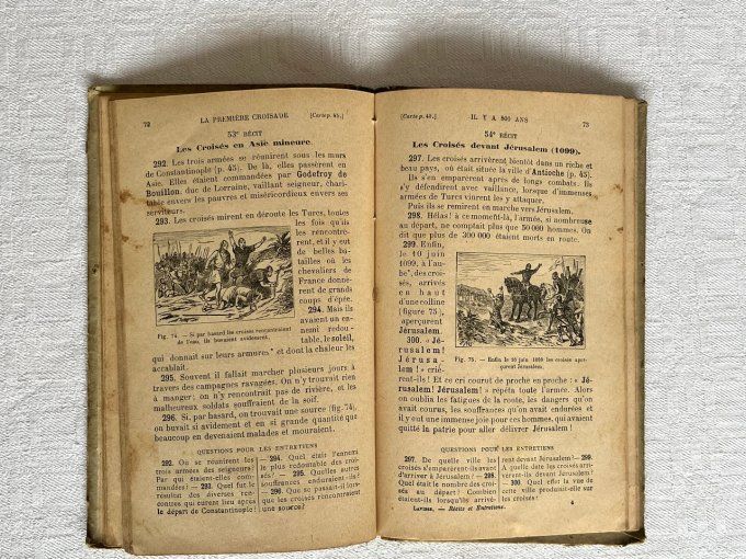 Livre scolaire ancien, L'histoire de France, Récits & entretiens familiers, par Ernest Lavisse, 1917
