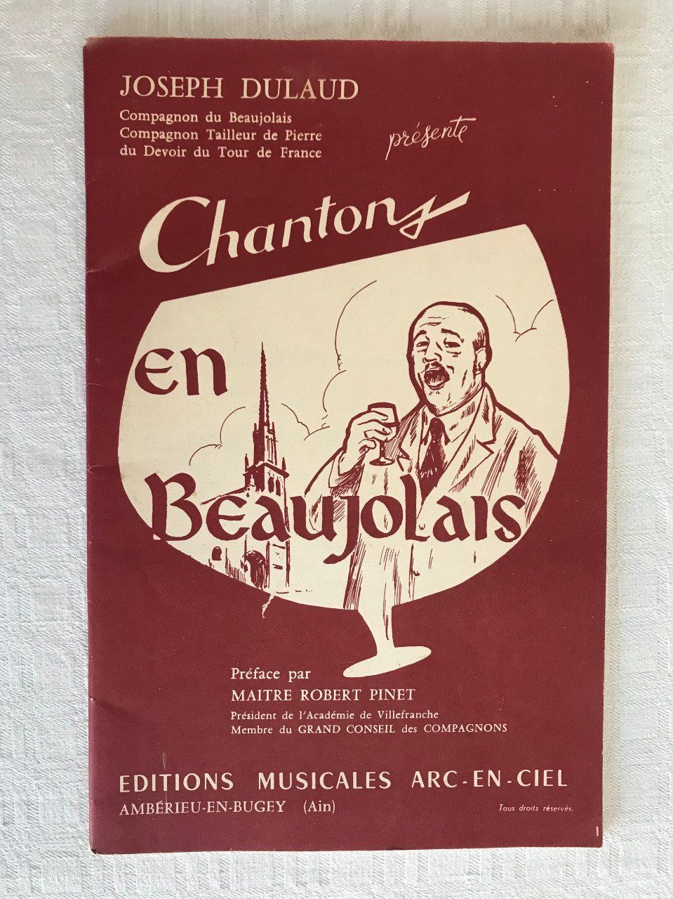 Livret, Chantons en Beaujolais, paroles et partitions