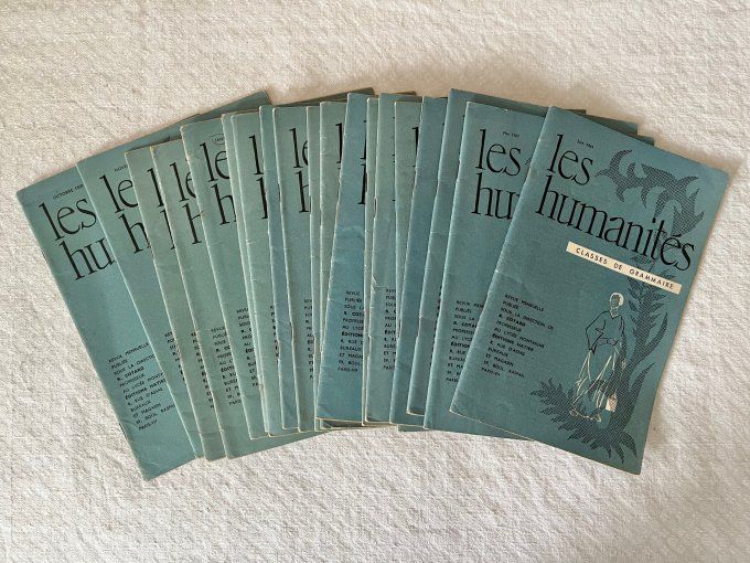 Lot 18 Revues Scolaires Anciennes « Les Humanités » Classes de Grammaire Hatier 1959, 60 et 61