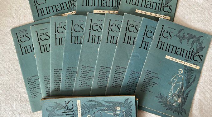 Lot 18 Revues Scolaires Anciennes « Les Humanités » Classes de Grammaire Hatier 1959, 60 et 61