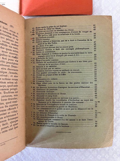 Lot 2 Livrets Scolaires Anciens, Latin Le Latin Clair et Versions Latines Annoté, Années 30
