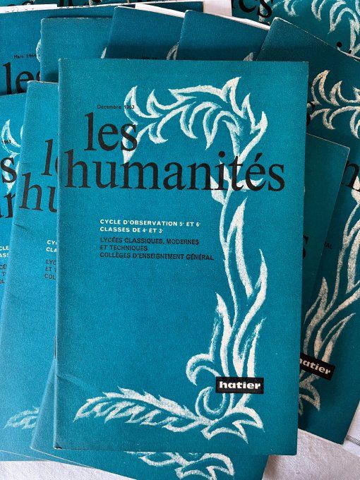 Lot 27 Revues Scolaires vintage "Les Humanites" Cycle d Observation et Premier Cycle, Hatier