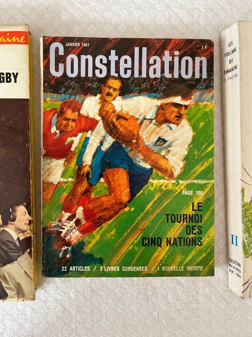 Lot 3 livres vintage sur le Rugby, Roger Couderc, Georges Pastre, Constellation Tournoi 5 Nations