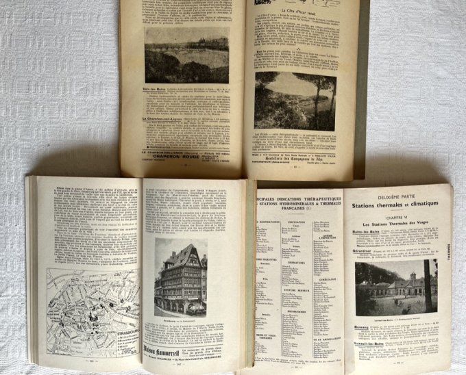 Lot d'anciens guides,  3 Alix Vacances, 1 Kléber France et 1 les guides rouges, Bretagne