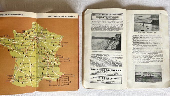 Lot d'anciens guides,  3 Alix Vacances, 1 Kléber France et 1 les guides rouges, Bretagne