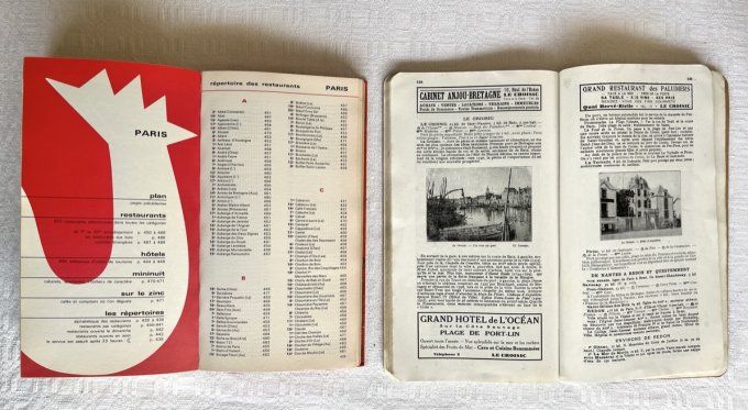 Lot d'anciens guides,  3 Alix Vacances, 1 Kléber France et 1 les guides rouges, Bretagne