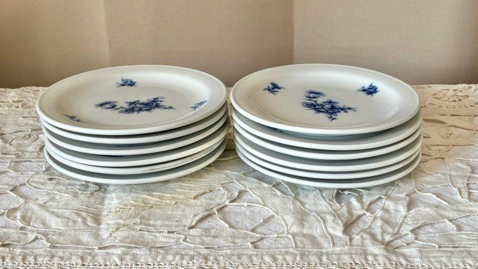 Lot de 12 petites assiettes à pain, Rosenthal - Porcelaine vintage Allemagne
