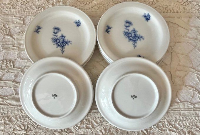 Lot de 12 petites assiettes à pain, Rosenthal - Porcelaine vintage Allemagne