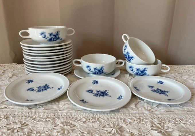 Lot de 12 petites assiettes à pain, Rosenthal - Porcelaine vintage Allemagne