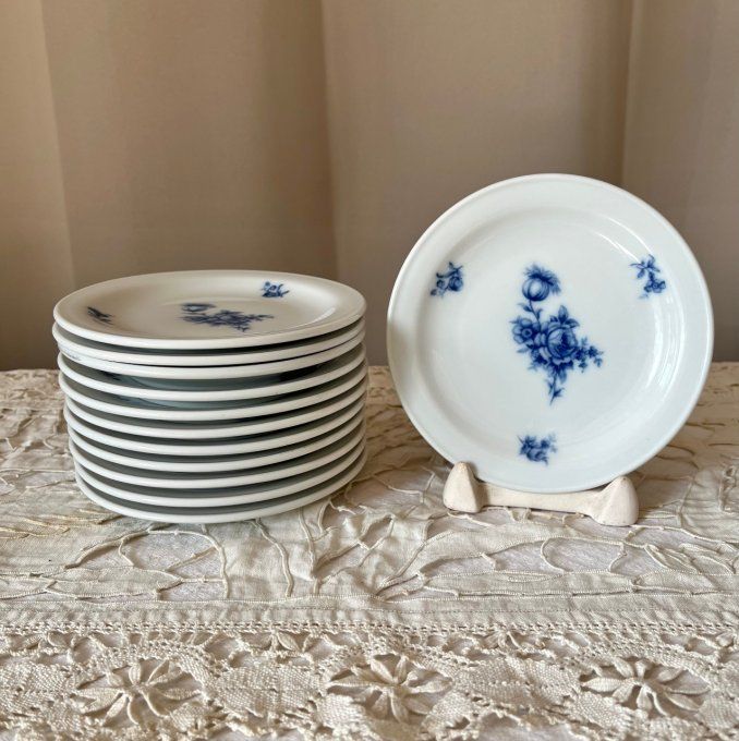 Lot de 12 petites assiettes à pain, Rosenthal - Porcelaine vintage Allemagne