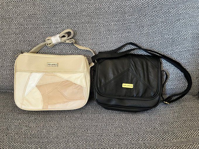 Lot de 2 sacs à main Ted Lapidus neufs blanc/beige et noir.