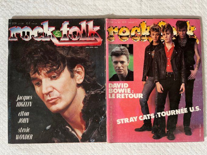Lot de 4 Magazines Rock Vintage des Années 80, Best, Rock & Folk, Rock & BD