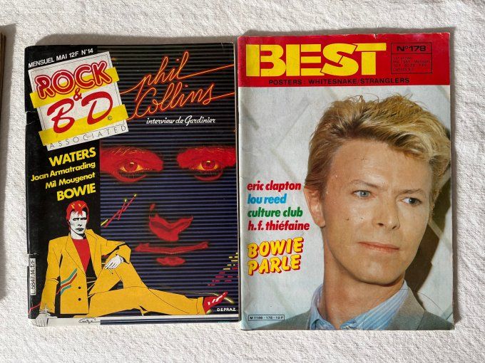 Lot de 4 Magazines Rock Vintage des Années 80, Best, Rock & Folk, Rock & BD