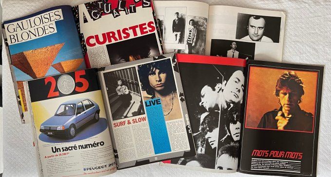 Lot de 4 Magazines Rock Vintage des Années 80, Best, Rock & Folk, Rock & BD