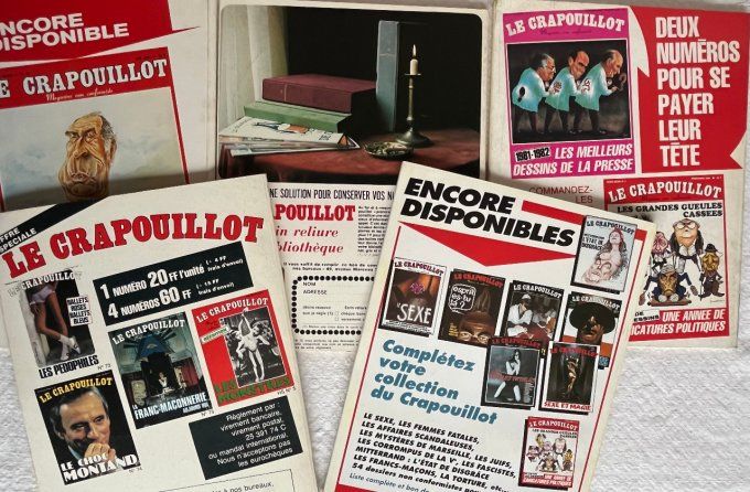 Lot de 5 revues Le Crapouillot, MagaLot de 5 revues Le Crapouillot, Magazine non conformiste, vintag